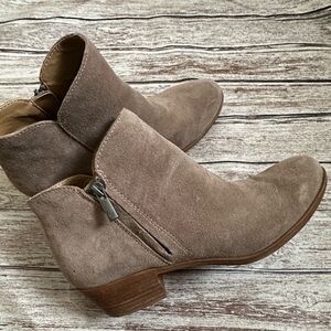Lucky Brand Taupe Ankle Booties
